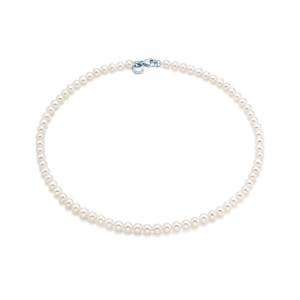 Authentic Tiffany 3mm pearl necklace